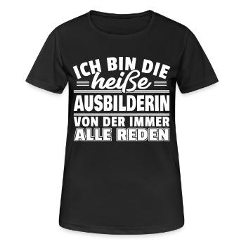 Heiße Ausbilderin - Frauen T-Shirt atmungsaktiv - Schwarz - Vorne - AI Model Female 172 light (172cm)