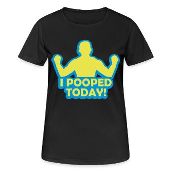 I pooped today Zitat - Frauen T-Shirt atmungsaktiv - Schwarz - Vorne - AI Model Female 172 light (172cm)