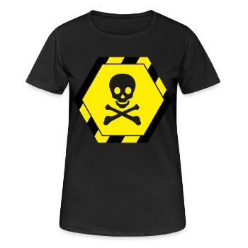 Totenkopf - Frauen T-Shirt atmungsaktiv - Schwarz - Vorne - AI Model Female 172 light (172cm)