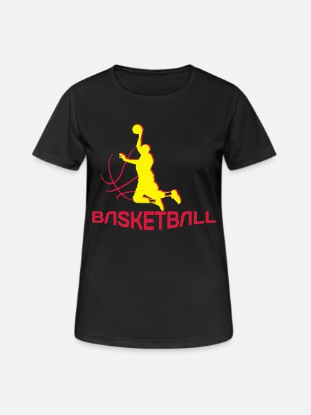 basketball.ai - Frauen T-Shirt atmungsaktiv - Schwarz