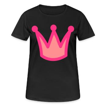Princesses Crown Pink - Women's Breathable T-Shirt - black - Front - AI Model Female 172 light (172cm)