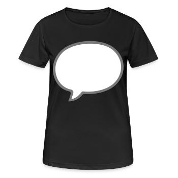 Comic design speech bubble - Women's Breathable T-Shirt - black - Front - AI Model Female 172 light (172cm)