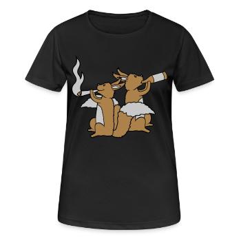 2 Écureuils de fête - T-shirt respirant Femme - noir - Devant - AI Model Female 172 light (172cm)