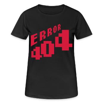 Netzwerk verloren Error 404 - Frauen T-Shirt atmungsaktiv - Schwarz - Vorne - AI Model Female 172 light (172cm)
