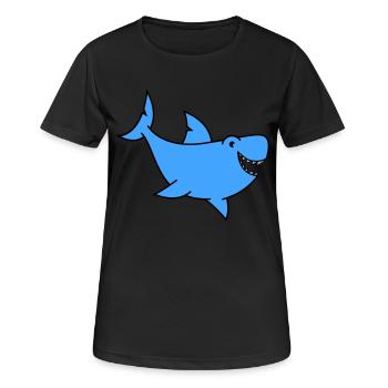 Shark Comic - Women's Breathable T-Shirt - black - Front - AI Model Female 172 light (172cm)