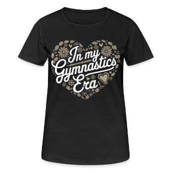 Turnen Turner Gymnastik - Frauen T-Shirt atmungsaktiv - Schwarz - Vorne - AI Model Female 172 light (172cm)