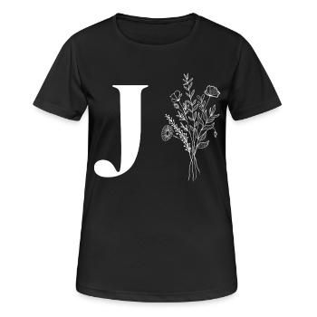 Minimalist flowers - Women's Breathable T-Shirt - black - Front - AI Model Female 172 light (172cm)