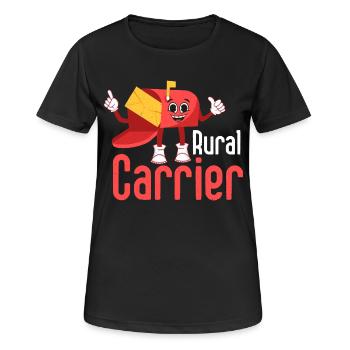 Facteur rural Facteur Travailleur - T-shirt respirant Femme - noir - Devant - AI Model Female 172 light (172cm)