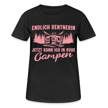 Rentnerin In Ruhe Campen Wohnwagen Rente - Frauen T-Shirt atmungsaktiv - Schwarz - Vorne - AI Model Female 172 light (172cm)