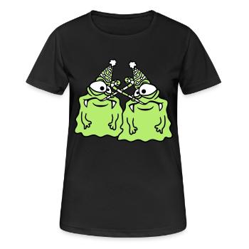 2 freunde team paar geburtstag alleine einsam trau - Frauen T-Shirt atmungsaktiv - Schwarz - Vorne - AI Model Female 172 light (172cm)