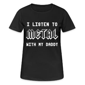 Metal Baby Romper Newborn Shirt Gift - Women's Breathable T-Shirt - black - Front - AI Model Female 172 light (172cm)