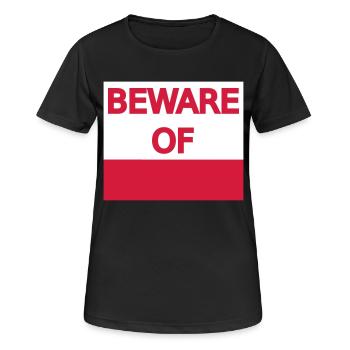 Warning Sign Attention Sign Beware of the template - Women's Breathable T-Shirt - black - Front - AI Model Female 172 light (172cm)