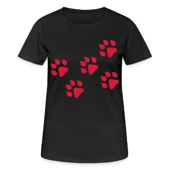 dog 1 - Women's Breathable T-Shirt - black - Front - AI Model Female 172 light (172cm)