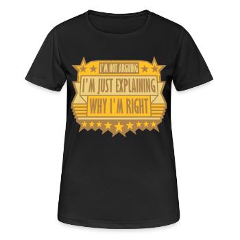 Je ne discute pas - T-shirt respirant Femme - noir - Devant - AI Model Female 172 light (172cm)