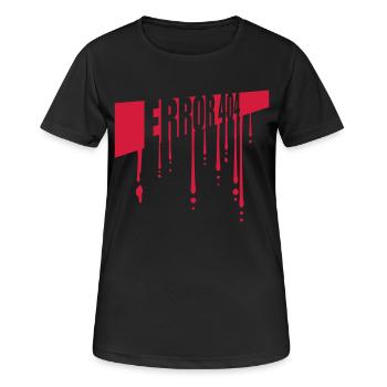 Blood Drops Error 404 - Women's Breathable T-Shirt - black - Front - AI Model Female 172 light (172cm)