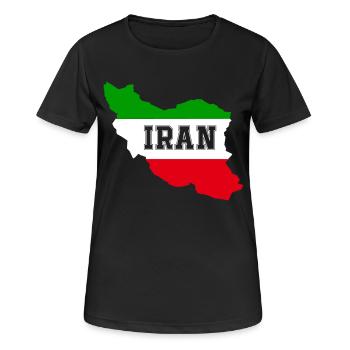 Iran - T-shirt respirant Femme - noir - Devant - AI Model Female 172 light (172cm)