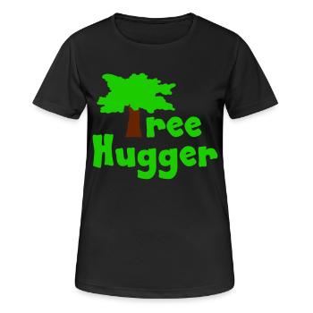 Tree Hugger - Women's Breathable T-Shirt - black - Front - AI Model Female 172 light (172cm)