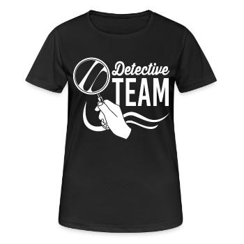Détective - T-shirt respirant Femme - noir - Devant - AI Model Female 172 light (172cm)