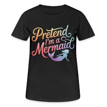 Sirène Fable Sirènes Conte de fées - T-shirt respirant Femme - noir - Devant - AI Model Female 172 light (172cm)