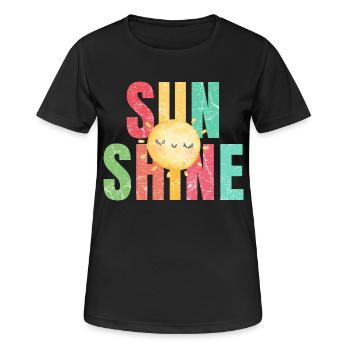Sun shine retro summer holiday - Women's Breathable T-Shirt - black - Front - AI Model Female 172 light (172cm)