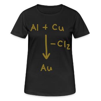 produce gold alchemy - Women's Breathable T-Shirt - black - Front - AI Model Female 172 light (172cm)