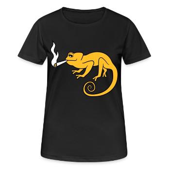 fumer joint cannabis kiffer cannabis chanvre cannabis dro - T-shirt respirant Femme - noir - Devant - AI Model Female 172 light (172cm)