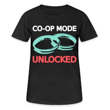 Ehe Hochzeit Ehefrau Ehemann Multiplayer Koop 1 - Frauen T-Shirt atmungsaktiv - Schwarz - Vorne - AI Model Female 172 light (172cm)