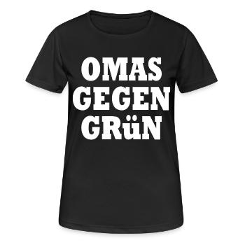 Omas gegen grün - Frauen T-Shirt atmungsaktiv - Schwarz - Vorne - AI Model Female 172 light (172cm)