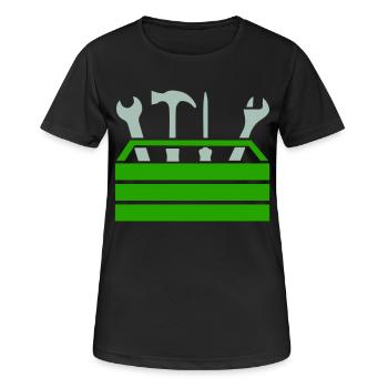 Tool Workshop Tool Box - Women's Breathable T-Shirt - black - Front - AI Model Female 172 light (172cm)
