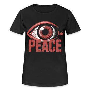 GROSSE BLUTIGE AUGEN - Frauen T-Shirt atmungsaktiv - Schwarz - Vorne - AI Model Female 172 light (172cm)