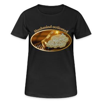 Mushmind activated - Frauen T-Shirt atmungsaktiv - Schwarz - Vorne - AI Model Female 172 light (172cm)