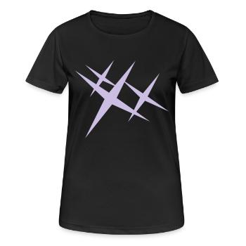 éclat / sparkle (1c) - T-shirt respirant Femme - noir - Devant - AI Model Female 172 light (172cm)