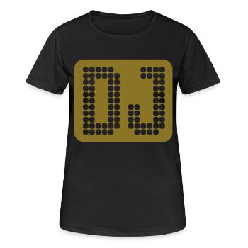 DJ - Frauen T-Shirt atmungsaktiv - Schwarz - Vorne - AI Model Female 172 light (172cm)