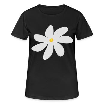 tiare tahiti emblem flower - T-shirt respirant Femme - noir - Devant - AI Model Female 172 light (172cm)