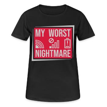 Protéger mon pire cauchemar - T-shirt respirant Femme - noir - Devant - AI Model Female 172 light (172cm)