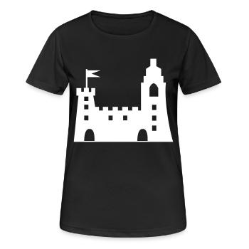 castle - Women's Breathable T-Shirt - black - Front - AI Model Female 172 light (172cm)