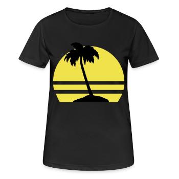 Île Palm - T-shirt respirant Femme - noir - Devant - AI Model Female 172 light (172cm)