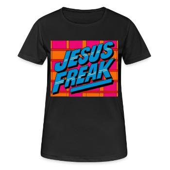 Jesus-Freak - Frauen T-Shirt atmungsaktiv - Schwarz - Vorne - AI Model Female 172 light (172cm)