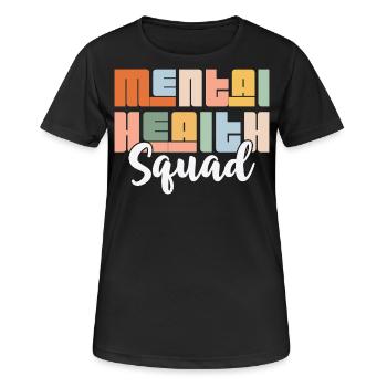 Mental Health Squad - Frauen T-Shirt atmungsaktiv - Schwarz - Vorne - AI Model Female 172 light (172cm)