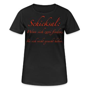 Schicksal - Frauen T-Shirt atmungsaktiv - Schwarz - Vorne - AI Model Female 172 light (172cm)