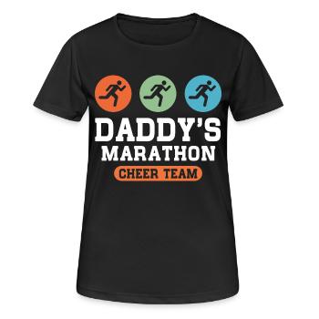 Marathon Cheer Team - Frauen T-Shirt atmungsaktiv - Schwarz - Vorne - AI Model Female 172 light (172cm)