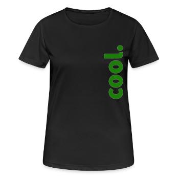 cool. - Frauen T-Shirt atmungsaktiv - Schwarz - Vorne - AI Model Female 172 light (172cm)