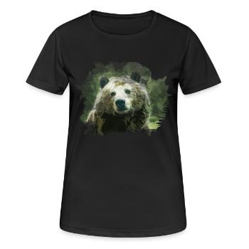 Ours - T-shirt respirant Femme - noir - Devant - AI Model Female 172 light (172cm)