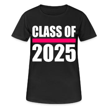 Class of 2025 - Women's Breathable T-Shirt - black - Front - AI Model Female 172 light (172cm)