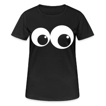 Yeux - T-shirt respirant Femme - noir - Devant - AI Model Female 172 light (172cm)