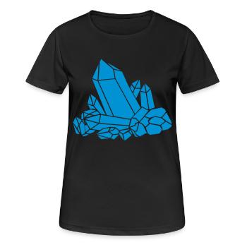 Blue crystal clipart - Women's Breathable T-Shirt - black - Front - AI Model Female 172 light (172cm)