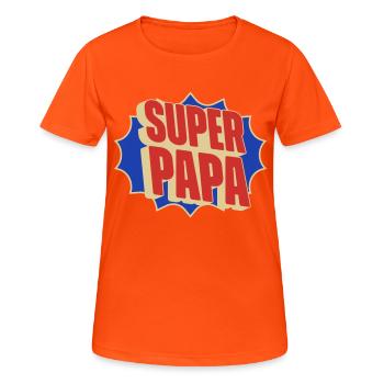 Super Dad - Women's Breathable T-Shirt - neon orange - Front - AI Model Female 172 dark (172cm)