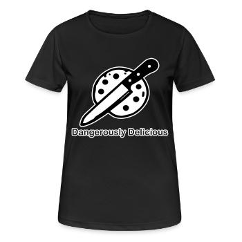Keks und Messer - Gefährlich leckeres Design - Frauen T-Shirt atmungsaktiv - Schwarz - Vorne - AI Model Female 172 light (172cm)