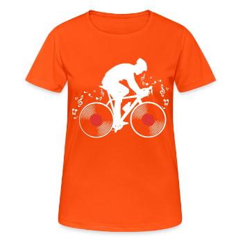 Vinyle - T-shirt respirant Femme - orange néon - Devant - AI Model Female 172 dark (172cm)