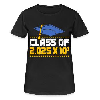 Classe de 2025 - T-shirt respirant Femme - noir - Devant - AI Model Female 172 light (172cm)
